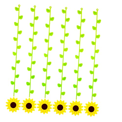 Beatifufu 6 Stück Teiliges DIY Sonnenblumen Filz Hängedeko Bunte Natürliche Raumdekoration für Kindergarten Schule Kinderzimmer Sichere Weiche Filzmaterialien Kreative Bastelaccessoires von Beatifufu