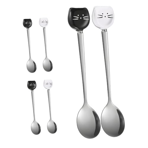 Beatifufu 6 Stück Teiliges Niedliche Katzen dessertlöffel aus Keramik und Edelstahl Langstielige Kleine Rührlöffel für Kaffee Tee Desserts für Cafés Zuhause und Katzenliebhaber Beatifufu 6 Stück Teiliges Niedliche Katzen dessertlöffel aus Keramik und Edelstahl Langstielige Kleine Rührlöffel für Kaffee Tee Desserts für Cafés Zuhause und Katzenliebhaber von Beatifufu