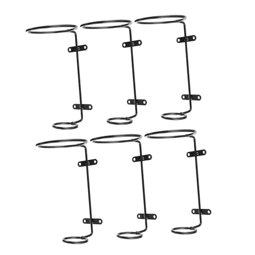 Beatifufu 6 Stück Teiliges Wand weinregal aus Stabilem Eisen Hängendes Flaschenhalter Rotwein Platzsparendes Design Einfache Montage Sicherer Flaschenhalt Moderne Wanddekoration von Beatifufu