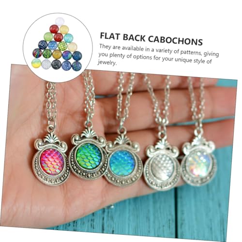 Beatifufu 70 Stück Teiliges Dragon Scale Glas Patches Bunte Flache Cabochons für DIY Schmuckherstellung Vielseitige Muster Langlebiges Glas Geeignet für Armbänder Halsketten Bekleidung und von Beatifufu