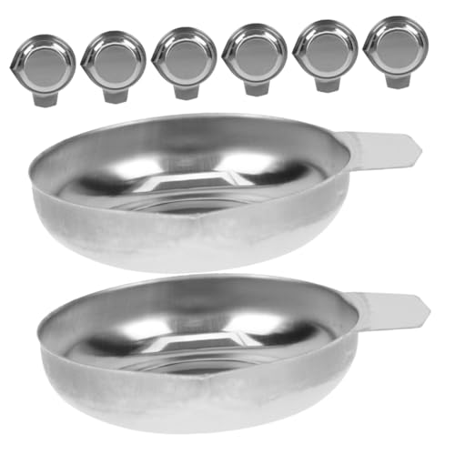 Beatifufu 8 Stück Teiliges Edelstahl-waagschalen Integriertem Griff und Gebogenem Ausguss Präzise Waagschalen für feine Stoffe Flüssigkeiten Schmuck und Labor für Digitales Wiegen und von Beatifufu