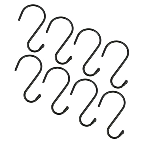 Beatifufu 8 Stück Teiliges Metall S haken Rutschfeste Aufhänger für Kleiderschrank Badezimmer und Küche Vielseitige Organizer für Kleidung Taschen Handtücher Robuste Haken zur Praktischen von Beatifufu