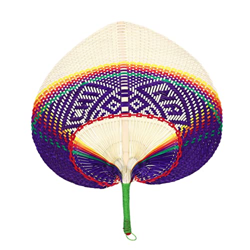 Beatifufu Bambusfächer Fandekor groß Dekoration Hochzeit Handfächer Handgebläse orientalisch Lüfter dekorativ Bambusfans Fan-Hand gewebter Handventilator Handfächer zum gewebter Fan von Beatifufu