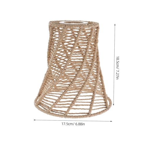 Beatifufu Boho Rattan Lampenschirm Klein Handgewebt Langlebig Robust für Deckenlampen Wohnzimmer Schlafzimmer Dekorativer Lampenschirm Natürlicher Stil Kreatives Design Geeignet von Beatifufu