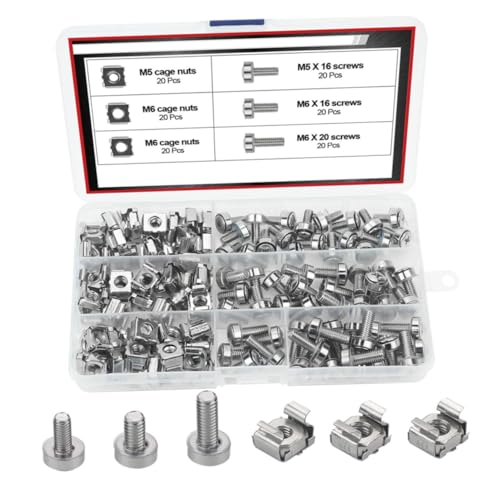 Beatifufu Cage Nuts Schrauben für Serverrack Quadratische Einschubmuttern Galvanisierte Rostschutzbeschichtung Einfache Installation Langlebig Kompatibel mit Standard serverschränken Beatifufu Cage Nuts Schrauben für Serverrack Quadratische Einschubmuttern Galvanisierte Rostschutzbeschichtung Einfache Installation Langlebig Kompatibel mit Standard serverschränken von Beatifufu