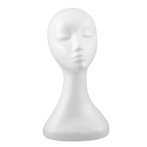Beatifufu DIY Handbemalter Schaumstoff-perückenkopf Leichter Stabiler Schaumkopf für Perückenstyling Hutpräsentation Kunstprojekte Heim Studio-Dekoration für Kreative Hobbykünstler von Beatifufu