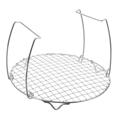 Beatifufu Edelstahl Dampfgarer Einsatz mit Griffen Robustes Rundes Küchensteamer Regal Multifunktional für Airfryer Reiskocher und Backofen Rostfrei Platzsparend Vielseitig Einsetzbar von Beatifufu
