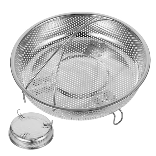 Beatifufu Edelstahl Dampfkorb mit Henkel Abnehmbar und Verstellbar Rundes Multifunktionales Sieb für Gemüse Obst und Dämpfen Hitzebeständig Langlebig und Leicht zu Reinigen von Beatifufu