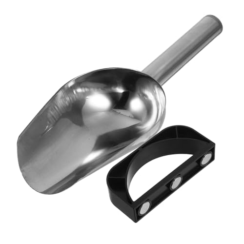 Beatifufu Edelstahl Eisportionierer Set mit Magnethalter Langlebiger Eisschaufel und Wandhalterung Hygienisch Schnell Zugänglich für Bars Küchen und Gefrierschränke von Beatifufu