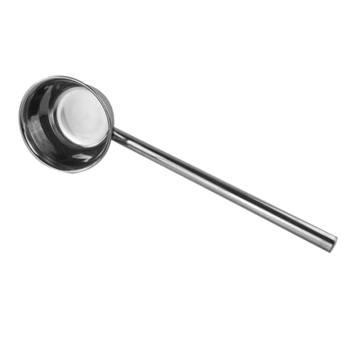 Beatifufu Edelstahl Kelle mit Langem Griff Tiefer Großer Schöpflöffel für Küche Garten und Bad Wasserdichtes Metallutensil Hitzeschutz Griff Vielseitig Einsetzbar von Beatifufu