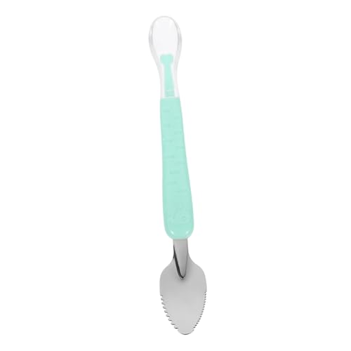 Beatifufu Edelstahl Löffel Breilöffel Obst Schaber Frei Sicher Für Babynahrung und Fruchtpüree Grün mit Aufbewahrungsbox von Beatifufu