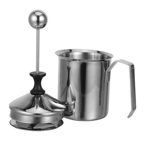 Beatifufu Edelstahl Milchaufschäumer Manuell Milchkännchen Frother Pitcher Rostfrei Für Kaffee Latte Cappuccino Mit Präzisionsausguss Für Latte Art von Beatifufu