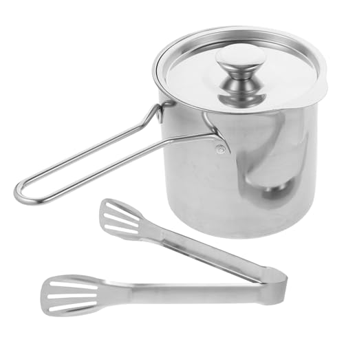 Beatifufu Edelstahl Mini Fritteusen mit Deckel und Clip Tiefer Kompakter Frittierpot für Gasherde Hitzebeständig Rostfrei Ergonomischer Griff Praktisches Küchenkochgeschirr von Beatifufu