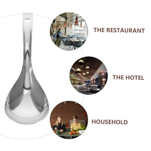 Beatifufu Edelstahl Reislöffel mit Ergonomischem Griff Antihaftbeschichteter Reispaddel für Einfaches Servieren Kompakter Küchenlöffel zum Portionieren von Reis und Anderen Speisen von Beatifufu