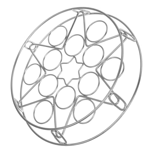 Beatifufu Eierkocher Untersetzer Aus Edelstahl Eierständer Mit Runden Füßen Stapelbares Dampftablett Stapelbares Eier Dampftablett Dampfuntersetzer Für Lebensmittel Eier Dampfgarer von Beatifufu