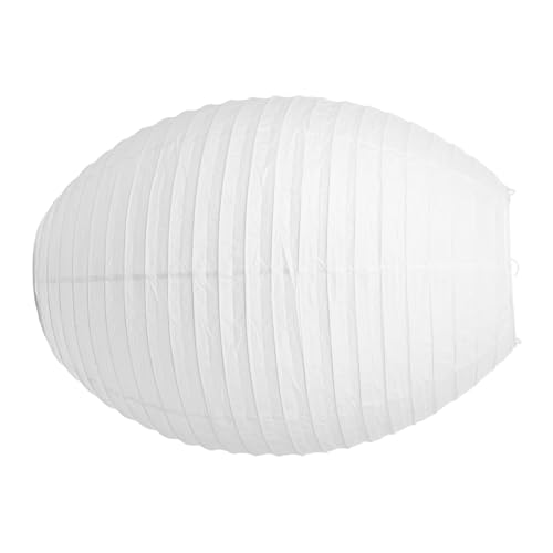 Beatifufu Faltbarer Weißer Ovaler Lampenschirm aus Reispapier Dekorativer Origami Lampion für Wohnzimmer Schlafzimmer Deckenleuchte Leicht und Vielseitig für Party Geburtstagsdeko von Beatifufu