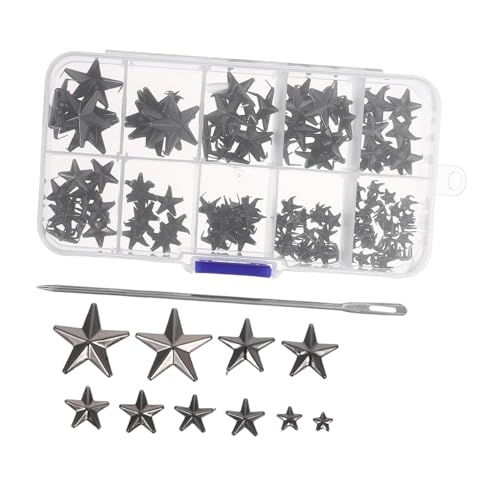 Beatifufu Fünfzackige Sternnieten mit Aufbewahrungsbox und Werkzeug Metall Krallennieten für Kleidung Schuhe Taschen DIY Bastelzubehör Einfache Montage Vielseitig Einsetzbar Gunmetal Farbe Beatifufu Fünfzackige Sternnieten mit Aufbewahrungsbox und Werkzeug Metall Krallennieten für Kleidung Schuhe Taschen DIY Bastelzubehör Einfache Montage Vielseitig Einsetzbar Gunmetal Farbe von Beatifufu