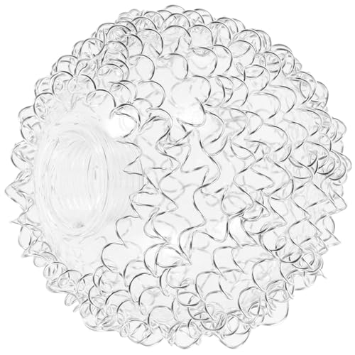 Beatifufu Glas Lampenschirm mit Aluminiumdraht Runder Sockel Hitzebeständig Vielseitig für Deckenleuchten und Tischleuchten Einfach zu Montieren und Langlebig von Beatifufu