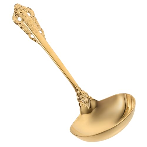 Beatifufu Goldene Suppenkelle aus Edelstahl Großer Schöpflöffel Rostfrei Multifunktional Komfortabler Griff für Küche Restaurant Haushalt Langlebiges Küchenutensil Beatifufu Goldene Suppenkelle aus Edelstahl Großer Schöpflöffel Rostfrei Multifunktional Komfortabler Griff für Küche Restaurant Haushalt Langlebiges Küchenutensil von Beatifufu