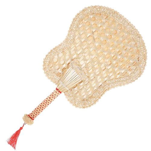 Beatifufu Handgefertigter Chinesischer Dekofächer aus Gewebtem Stroh Großer Handventilator mit Sommerlicher Kühlfunktion Leicht und Robust für Outdoor-partys und Wohnraumdekor von Beatifufu