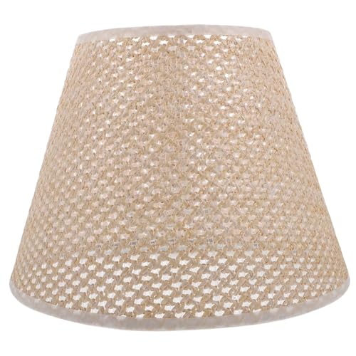 Beatifufu Handgefertigter Lampenschirm aus Roségold Vintage Rattan Lampenschirm für Tischlampen Boho Dekorativer Lampenüberzug Ersatzschirm mit Separater Verpackung von Beatifufu