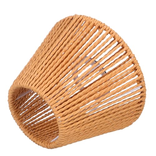 Beatifufu Handgefertigter Wandleuchten-schirm aus Metall und Natürlichem Papierseil Moderner Boho-stil Vielseitiger Lampenschirm Ersatz für Decken- Steh Tischlampen in Hotel Wohnzimmer Büro von Beatifufu