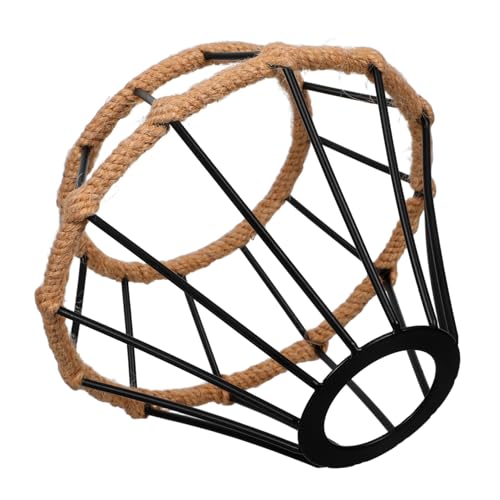 Beatifufu Handgewebter Rustikaler Lampenschirm aus Metall und Juteseil Pendelleuchte Dekorativer Vintage-lampenschirm für Flur Schlafzimmer Esszimmer Handgefertigt Schwarz Beatifufu Handgewebter Rustikaler Lampenschirm aus Metall und Juteseil Pendelleuchte Dekorativer Vintage-lampenschirm für Flur Schlafzimmer Esszimmer Handgefertigt Schwarz von Beatifufu