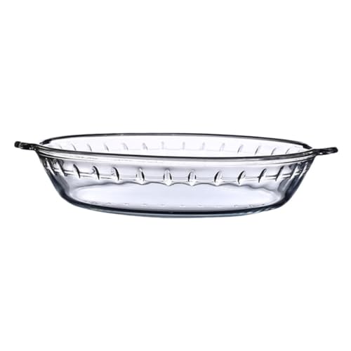 Beatifufu Hitzebeständiges Glas backblech Mikrowellengeeignet Ofenfest Temperiertes Glas Praktisch und Stabil für Haushaltsbacken und Servieren von Beatifufu