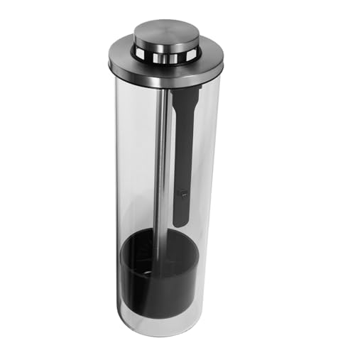 Beatifufu Hochborosilikat Glas Utensilienhalter mit Abtropffunktion und Deckel Multifunktionaler Küchen Organizer für Besteck Strohhalme und Küchenutensilien Eleganter Langlebiger von Beatifufu