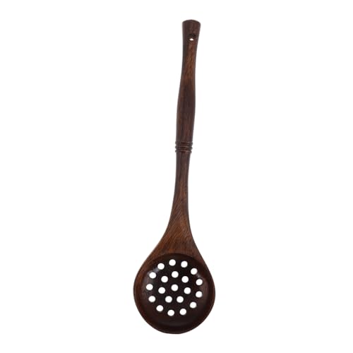 Beatifufu Holz Küchenlöffel mit Langem Griff Multifunktionale Schöpfkelle zum Rühren Schöpfen und Abseihen Glatte Oberfläche Hitzebeständig Schonend für Kochgeschirr Praktische Holz von Beatifufu