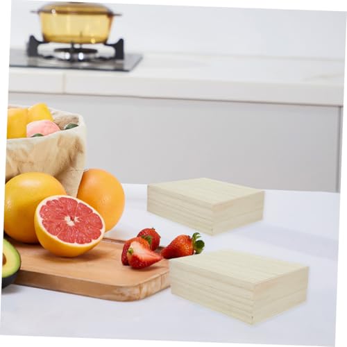 Beatifufu Holz aufbewahrungsbox für Küchenrezepte Langlebig und Multifunktional Kompakter Organizer mit Rundem Design Handfreundlich und Tragbar für Küchenschrank und Schreibtisch von Beatifufu