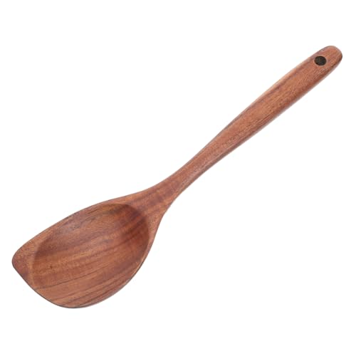 Beatifufu Japanischer Suppenlöffel aus Teakholz mit Langem Griff Glatte Oberfläche Leichter Holzschöpflöffel für Kochen und Servieren in Tiefen Töpfen Elegantes Küchenutensil für Suppen und von Beatifufu