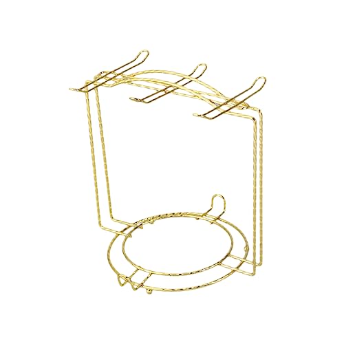 Beatifufu Kaffeetassen Organizer aus Multifunktionaler Ständer für Kleine Teller für Küche Esszimmer und Büro Platzsparender Regalhalter Gold von Beatifufu