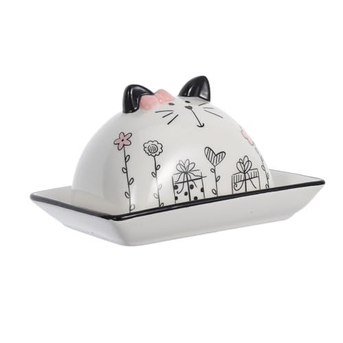 Beatifufu Keramik Butterdose mit Deckel Cartoon design Luftdichter Butterbehälter aus Hochwertigem Material Dekorative und Praktische Butterdose für Küche und Kühlschrank Sicherer Beatifufu Keramik Butterdose mit Deckel Cartoon design Luftdichter Butterbehälter aus Hochwertigem Material Dekorative und Praktische Butterdose für Küche und Kühlschrank Sicherer von Beatifufu