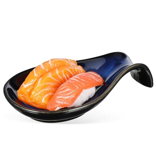 Beatifufu Keramik Löffelablage Küchenutensilienhalter Hitzebeständig Vielseitig als Löffel und Spatelhalter für Küchentheke und Servierplatte Praktische Snack und Soßenschale von Beatifufu