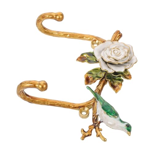 Beatifufu Kunstvoller Metall Wandhaken mit Vogel Blumenmotiv Doppelte Haken Stabiler Garderobenhalter für Mäntel Hüte Taschen Dekorativer Wandhaken für Flur und Schlafzimmer Beatifufu Kunstvoller Metall Wandhaken mit Vogel Blumenmotiv Doppelte Haken Stabiler Garderobenhalter für Mäntel Hüte Taschen Dekorativer Wandhaken für Flur und Schlafzimmer von Beatifufu