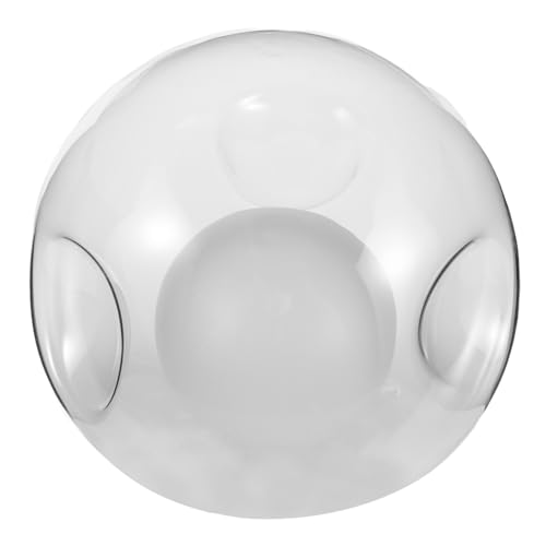 Beatifufu Lampenschirm Glaskugel mit Dreifach Einkerbung Klare Doppelte Glasschale Staubabweisender Lampenabdeckung für Deckenleuchten Kronleuchter und Wandleuchten von Beatifufu