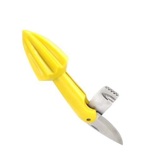 Beatifufu Manuelle Zitronenpresse mit Fruchtmesser Tragbarer Haushalts squeezer aus Leichtem Effiziente Saftgewinnung durch Spitze Spitze und Tiefes Rillen design Leicht zu Reinigen und von Beatifufu