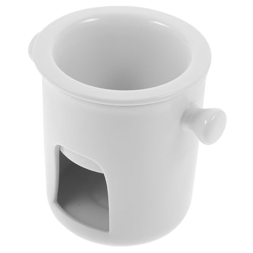 Beatifufu Multifunktionaler Keramik Schmelztopf für Butter und Käse Fondue Kleiner Tragbarer Schokoladen Käsefondue Becher mit Glatten Kanten für Zuhause Party und Outdoor Einsatz von Beatifufu