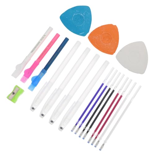 Beatifufu Nähkreide Schneiderkreidestifte mit Dreieckskreide Selbstlöschend Wasserlöslich Inkl Scharfem Anspitzer für Profi und Heimwerker zum Präzisen Stoff Markieren von Beatifufu