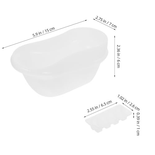 Beatifufu Non Stick Silikonform Badewannenform Gießform für DIY Epoxidharz Basteln Flexibel Reißfest Spülmaschinenfest Langlebig für Badewannen aufbewahrungsschale von Beatifufu