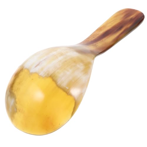 Beatifufu Ox Horn Suppenlöffel Langlebig Natürlich Handgefertigt Vielseitig für Suppe Kaffee Haushalt Farblich Sortiert Zufällige Farbe von Beatifufu
