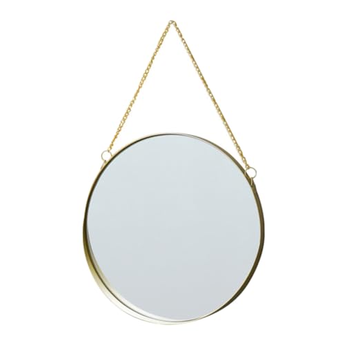Beatifufu Runder Chic Hängespiegel ohne Bohren Dekorativer Makeup Spiegel für Badezimmer und Wohnbereich Großes Wandspiegel-dekor Einfache Montage für Bad und Flur von Beatifufu