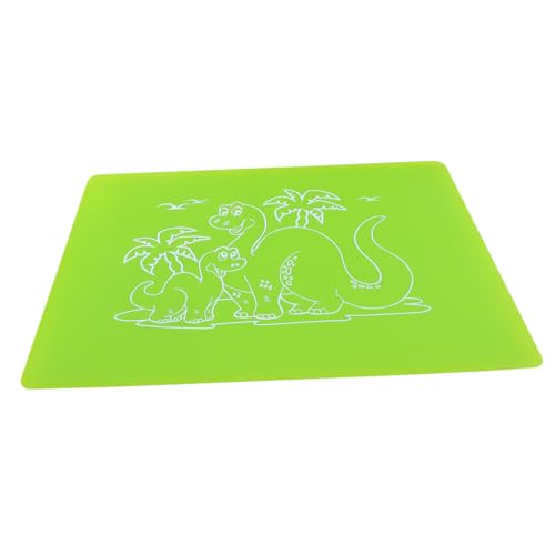 Beatifufu Rutschfestes Tischset Cartoon Design Große Tischunterlage Grün Dinosaurier Abwaschbar und Platzdeckchen für Essensplatzierung und Lernhilfe von Beatifufu