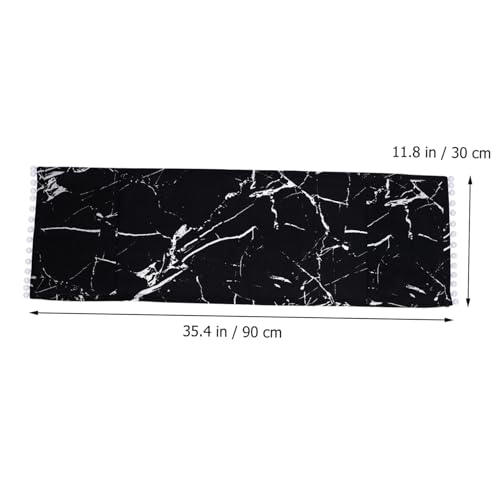 Beatifufu Schwarze Marmor Mikrowellen Abdeckhaube Schmutz Ölfeste Schutzabdeckung Langlebiges Material Vielseitig für Küche und Büro Praktisches Geschenk von Beatifufu