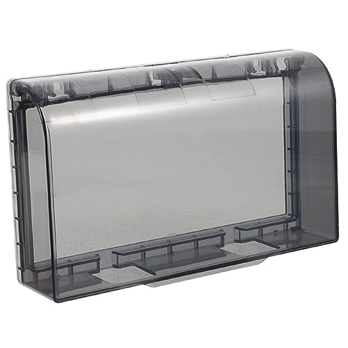 Beatifufu Selbstklebende Steckdosenabdeckung Wasserdichter Schutzkasten für Badezimmer und Außenbereich Spritzschutz Transparent Installieren Geeignet für Wandsteckdosen und Schalter Schwarz von Beatifufu