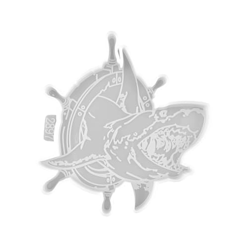 Beatifufu Silikonform Shark Design Untersetzer Gießform Epoxidharz DIY Coaster Mold für Resin Epoxy Basteln Wiederverwendbar Transparent für Epoxidharz Untersetzer Selber Machen von Beatifufu