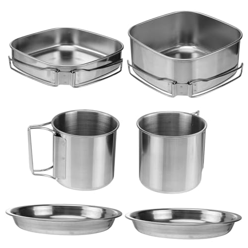 Beatifufu Teiliges Edelstahl Camping Kochgeschirr Set mit Faltbarem Griff Leichtes Outdoor Picknick Kochset für Personen Vielseitiger Barbecue Kombinationstopf für Wandern und Grillen Beatifufu Teiliges Edelstahl Camping Kochgeschirr Set mit Faltbarem Griff Leichtes Outdoor Picknick Kochset für Personen Vielseitiger Barbecue Kombinationstopf für Wandern und Grillen von Beatifufu