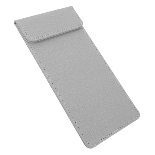 Beatifufu Texturierter Menühalter und Schreibboard Vielseitiger Check Display Ordner für Restaurant und Hotel Langlebiger Grauer Check Kartenhalter mit Eleganter Stoffoptik Kompakt und von Beatifufu