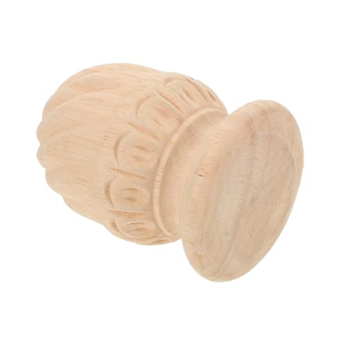 Beatifufu Unlackierte Holzsäulenknöpfe aus Massivem Holz mit Geschnitztem Design Dekorative Treppenpfosten-endkappen für Bettpfosten Fahnenmast und Diy-projekte von Beatifufu